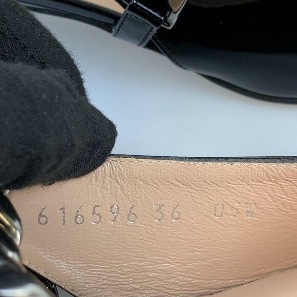 NIB Gucci Horsebit & Chain Leather Patent Pumps Size 36 - Picture 10 of 11